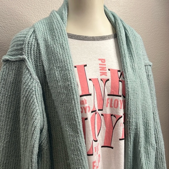Umgee USA Oversized Knit Cardigan in Soft Mint - Size L - Picture 1 of 5